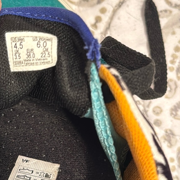 VANS Comfycush Zebra Print Suede Teal Blue Sneakers Men’s US 4.5 women’s US 6 - Picture 6 of 6